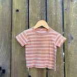 Tan and Cream Striped Tee