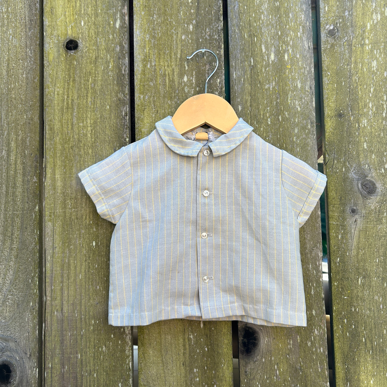 Striped Short Sleeve Button Up